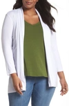 Vince Camuto Open Front Cardigan In Ultra White