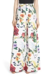 ALICE AND OLIVIA DUSTIN FLORAL FLARED PANTS,CC803P65101