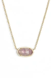 Kendra Scott Elisa Birthstone Crystal Necklace In February/amethyst/gold