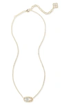 Kendra Scott 14k Gold Plated Elisa Pendant Necklace In June/ivory Mop/gold