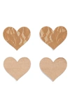 BRISTOLS 6 NIPPIES BY BRISTOLS SIX HEART NIPPLE COVERS,NS-BASICS-HEART