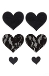 Bristols Six Nippies By  Heart Nipple Covers In Black