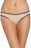 Dkny Litewear Low-rise Mesh-trim Bikini Dk5002 In Glow/ Black