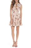 ALI & JAY EL CID FLORAL TIE FRONT MINIDRESS,702-0003