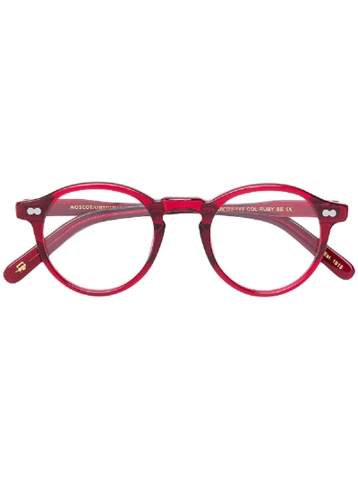 Moscot Miltzen Round Frame Glasses - Red
