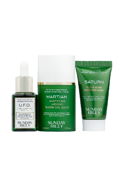 Sunday Riley Space Race Fight Acne, Oil, And Pores Kit In N,a