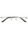 CARTIER CARTIER FRAMELESS SQUARE GLASSES - 白色,CT0086O12781653