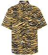 PRADA Tiger-printed cotton shirt,P00309696