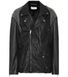 SAINT LAURENT EMBELLISHED LEATHER BIKER JACKET,P00316746