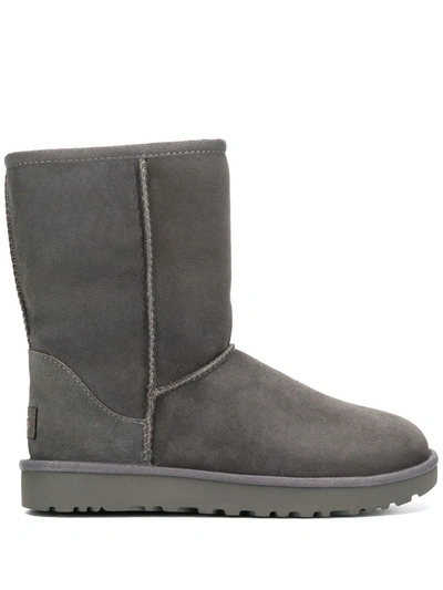 Ugg Grey Suede Ankle Boots In Gray