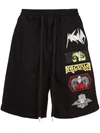 Haculla Men's Patched Cotton Shorts In Black