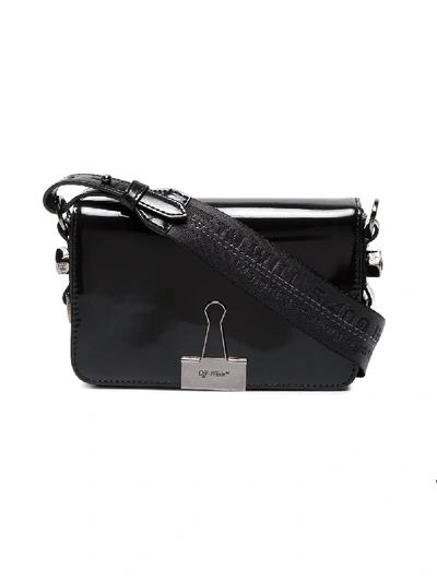 Off-white Mirror Mini Flap Crossbody Bag In Black