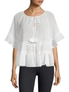 KOBI HALPERIN Crinkle Ruffle Top