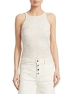 Elizabeth And James Berta Waffle-knit Cotton And Modal-blend Tank In Alabaster