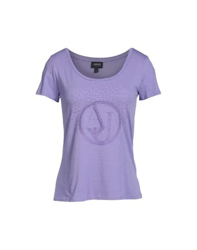 Armani Jeans T-shirt In Light Purple