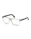 Tom Ford 56mm Square Optical Glasses - Transparent In Gray