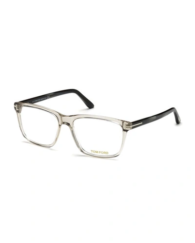 TOM FORD SQUARE ACETATE OPTICAL GLASSES, GRAY,PROD137590125