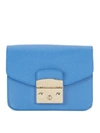 FURLA METROPOLIS MINI SKY BLUE LEATHER SHOULDER BAG,10556659