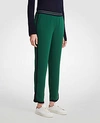 Ann Taylor The Petite Ankle Pant In Dense Twill - Curvy Fit In Green Eden
