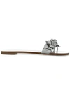 Sophia Webster Lilico Floral Appliqué Sandals In Metallic