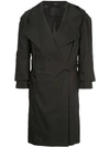 NORWEGIAN RAIN NORWEGIAN RAIN HOODED TRENCH COAT - BLACK,426815285012809080