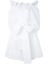 STELLA MCCARTNEY STELLA MCCARTNEY OFF-SHOULDER BOW FRONT DRESS - WHITE,513858SJA0112821907