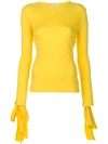 JW ANDERSON JW ANDERSON TIED SLEEVE SWEATER - YELLOW,JE43WS1812823395