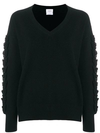 Barrie Troisieme Dimension Cashmere V-neck Pullover In Black