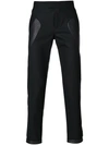 LES HOMMES CONTRAST-PANEL FITTED TROUSERS,LHE452ALE400F12718034