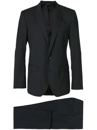 Dolce & Gabbana Dotted Two-piece Suit In Black