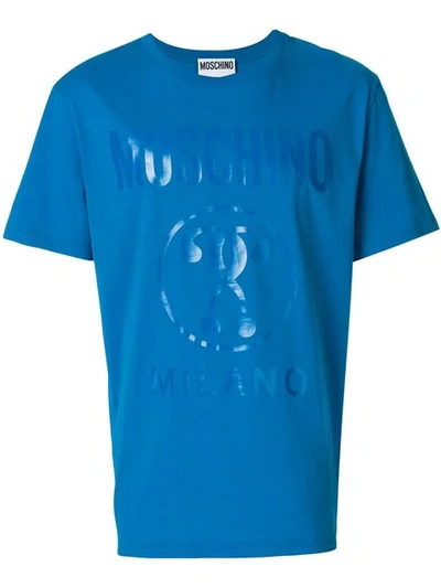 Moschino Logo印花t恤 In Blue