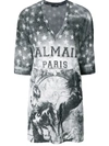 BALMAIN horse print oversized T-shirt,128116719I12819125