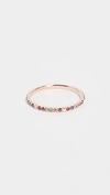 EF COLLECTION 14K ROSE GOLD RAINBOW ETERNITY BAND,EFCOL30208