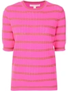 MARC JACOBS MARC JACOBS STRIPED CASHMERE SWEATER - PINK,M400729712802054