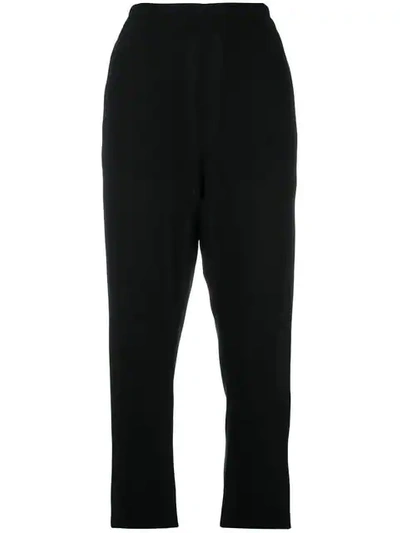 Ann Demeulemeester Black Wool Cropped Trousers