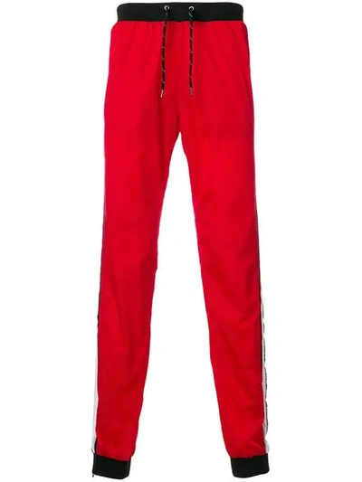 Andrea Crews Side-striped Track Trousers In Red