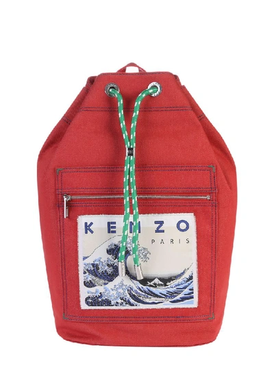 Kenzo Red Logo Backpack