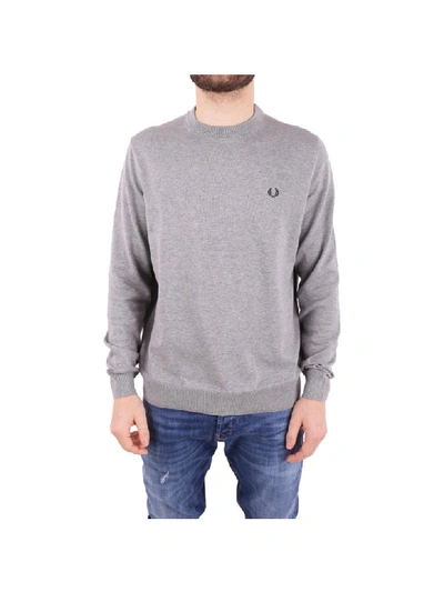Fred Perry Cotton Jumper In Grey