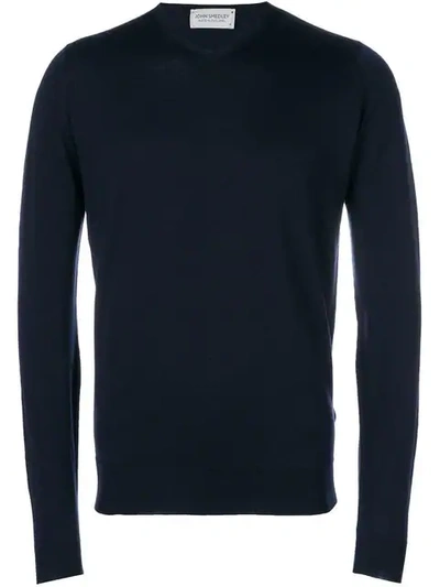 JOHN SMEDLEY V-NECK JUMPER