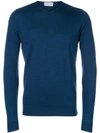 JOHN SMEDLEY JOHN SMEDLEY CLASSIC LONG-SLEEVE SWEATER - BLUE