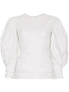ISABEL MARANT COTTON BLOUSE WITH VOLUMINOUS SLEEVES,18EHD120518E012IMAY12572480