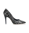 Off-white C/o Jimmy Choo Black Anne 100 Pvc Wrapped Satin Pumps In Black