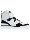 BALMAIN colourblock hi-top sneakers,S8HC122PVSY12838663