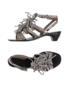HENRY BEGUELIN HENRY BEGUELIN WOMAN SANDALS GREY SIZE 8 LEATHER,11424607RL 8