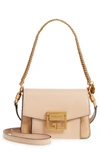 GIVENCHY MINI GV3 LEATHER & SUEDE CROSSBODY BAG - BEIGE,BB501BB033