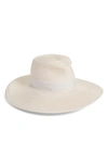 Eric Javits Daphne Broad Brim Straw Fedora In Cream