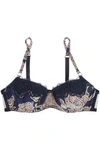 STELLA MCCARTNEY Ellie Leaping lace-trimmed printed underwired contour bra,AU 12789547614334297