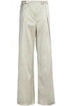 ZIMMERMANN Pinstriped cotton-blend wide-leg pants,GB 12789547614830353