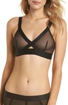 Dkny Sheers Mesh Cutout Bralette Dk4084 In Black
