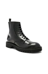 SAINT LAURENT SAINT LAURENT LEATHER WILLIAM 25 LACE-UP WINGTIP BOOTS IN BLACK